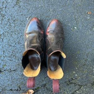 SOLD Dr Marten Flora Chelsea Burgundy Rub Off Boot